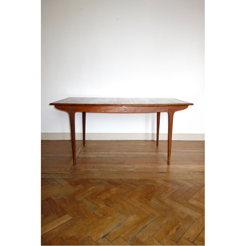 Vintage scandinavian extendable table in teak 1960