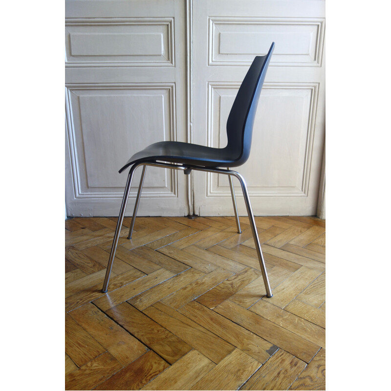 Vintage Maui chair for Kartell in chromed steel and black polypropylene 1990