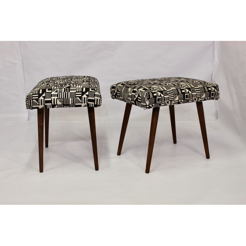Pair of vintage stools convertible 1950s