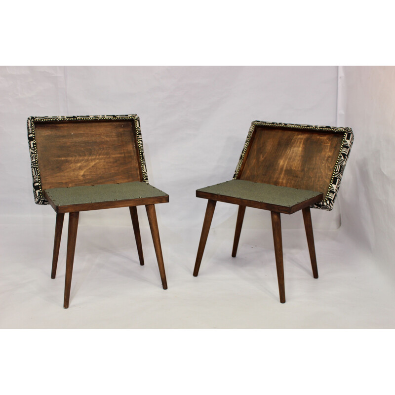 Pair of vintage stools convertible 1950s