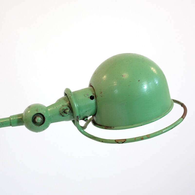 Lampe vintage Jieldé deux bras verte Jean-Louis Domecq,  1950-1970