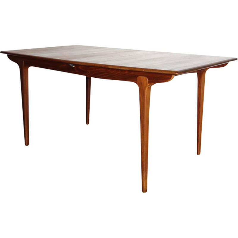 Table vintage scandinave extensible en teck 1960