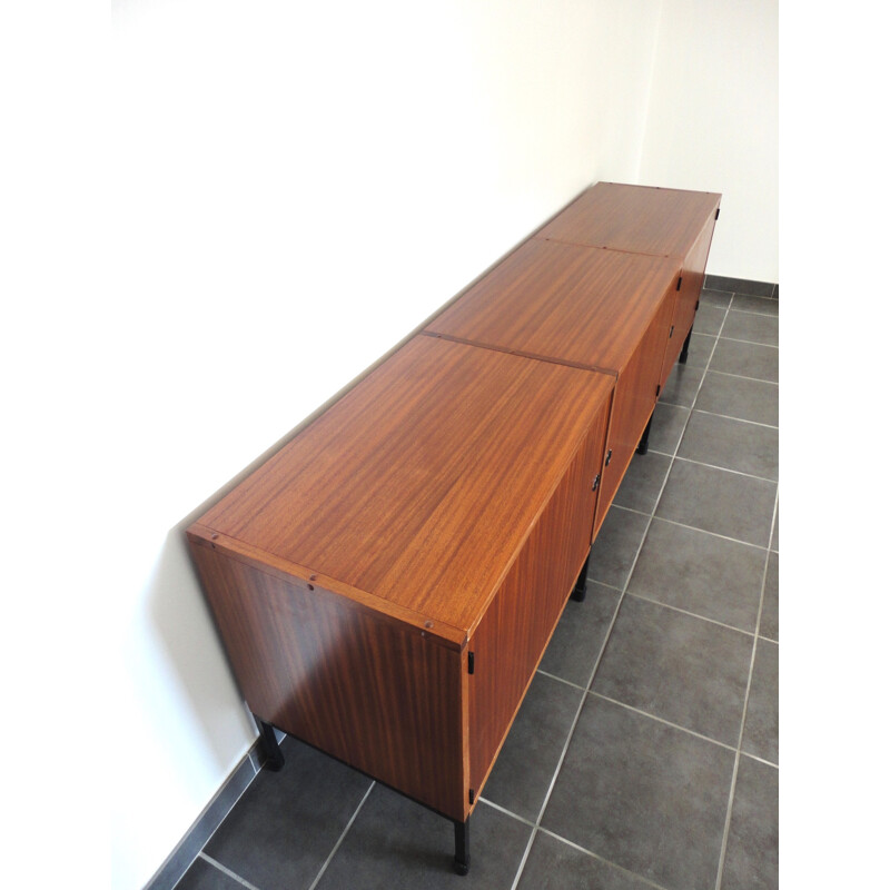 Mahogany and metal sideboard, A.R.P. - 1950s