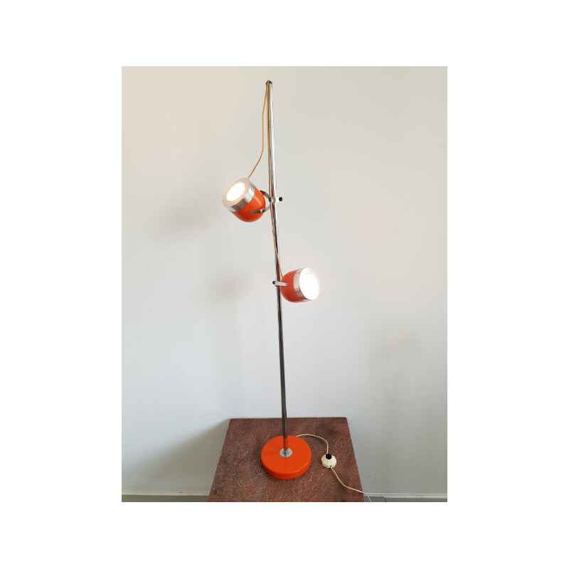 Vintage 1970 orange floor lamp