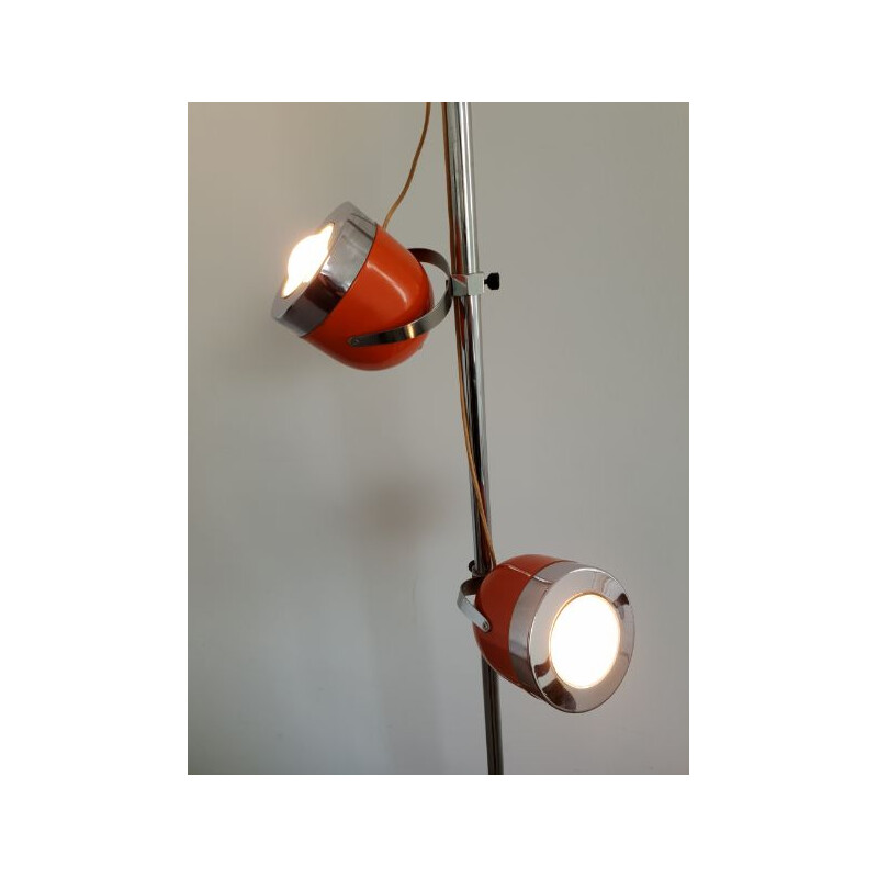 Vintage 1970 orange floor lamp