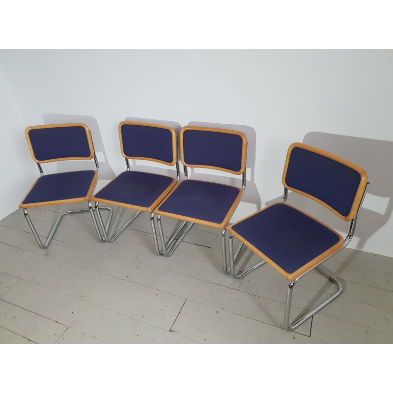 Set of 4 vintage chairs by Marcel Breuer B32