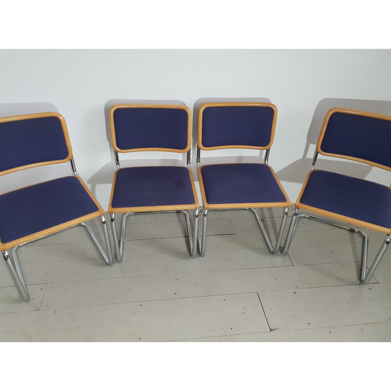 Set of 4 vintage chairs by Marcel Breuer B32
