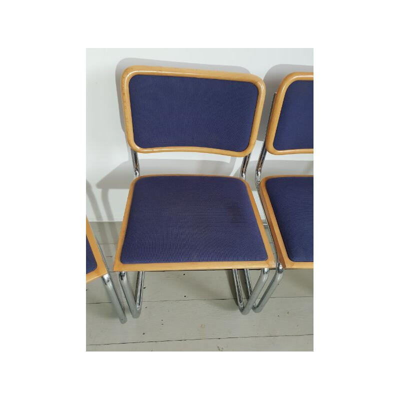 Set of 4 vintage chairs by Marcel Breuer B32