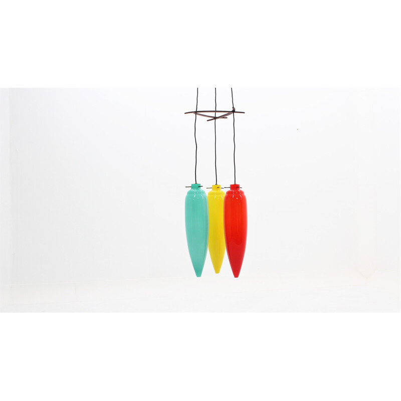 Italian multicolor pendant lamp from Vistosi