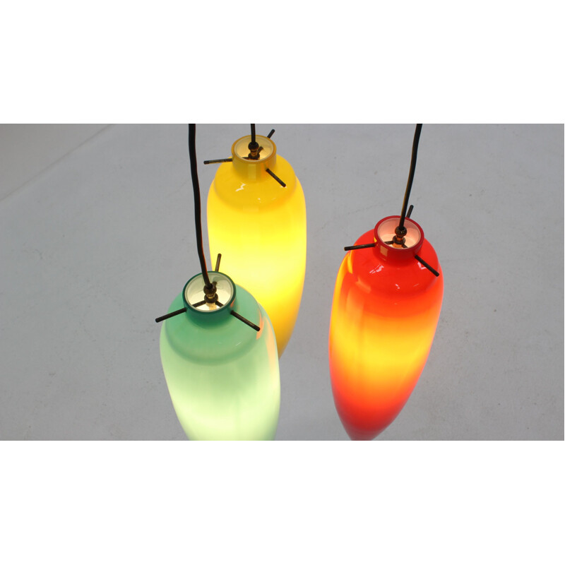 Italian multicolor pendant lamp from Vistosi