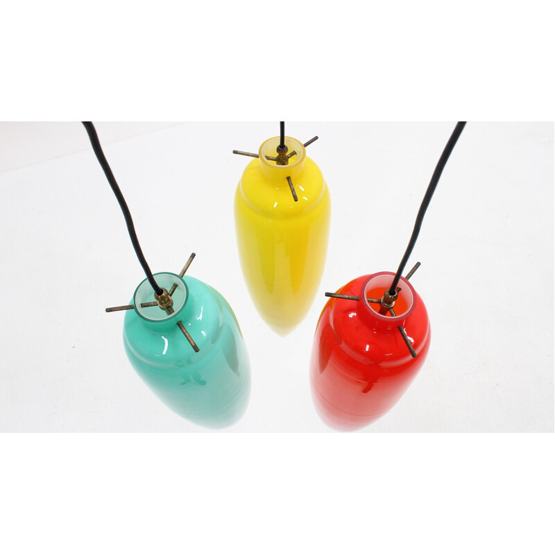 Italian multicolor pendant lamp from Vistosi