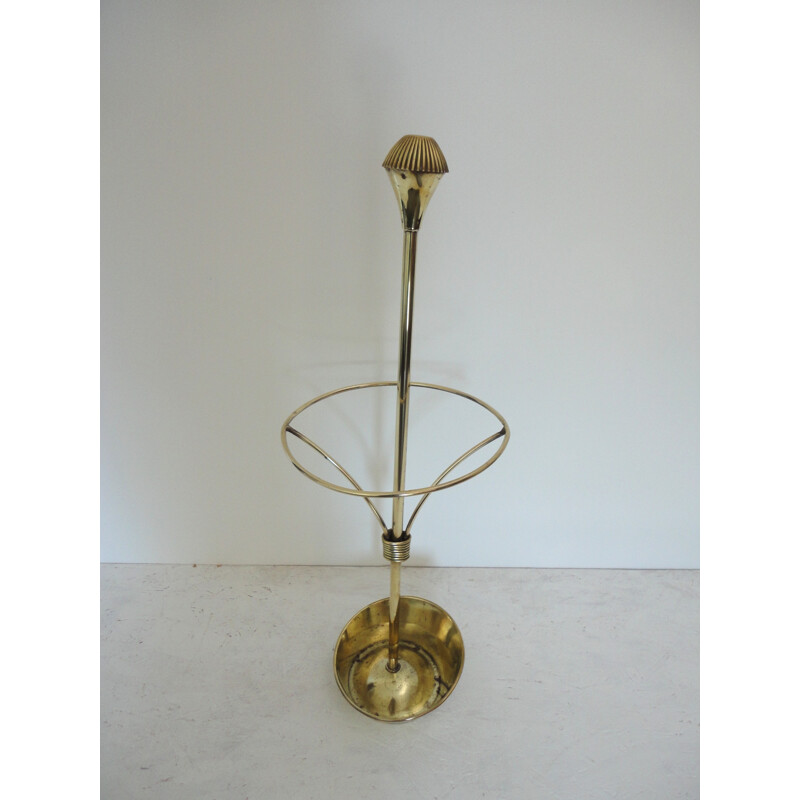 Brass umbrella stand, Mathieu MATEGOT - 1950s