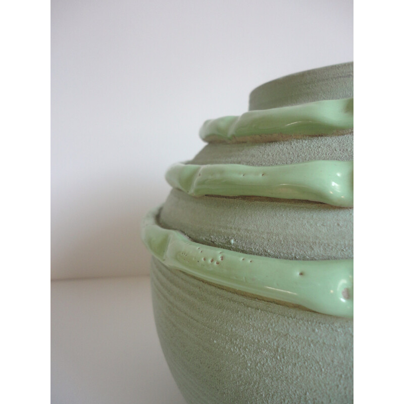 Vase en céramique verte, Luc LANEL - 1940