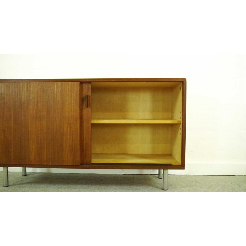 Vintage small sideboard in teak by Herbert Hirche for Holzäpfel