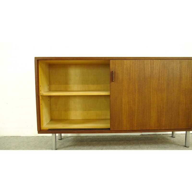 Vintage small sideboard in teak by Herbert Hirche for Holzäpfel