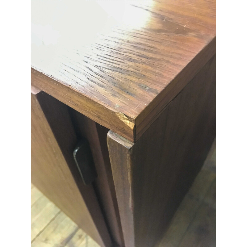 Vintage small sideboard in teak by Herbert Hirche for Holzäpfel