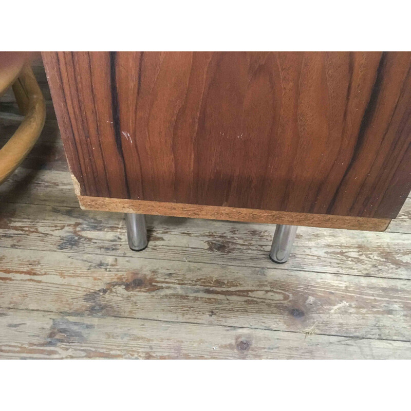 Vintage small sideboard in teak by Herbert Hirche for Holzäpfel