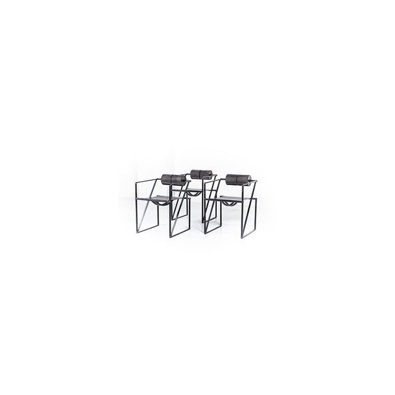 Suite de 3 fauteuils vintage seconda 602 par Mario Botta pour Alias