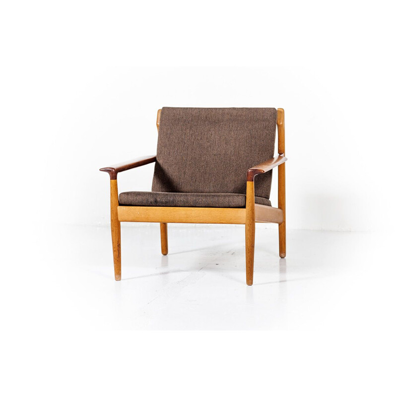 Vintage scandinavian armchair for Bovenkamp in oak and teak 1960