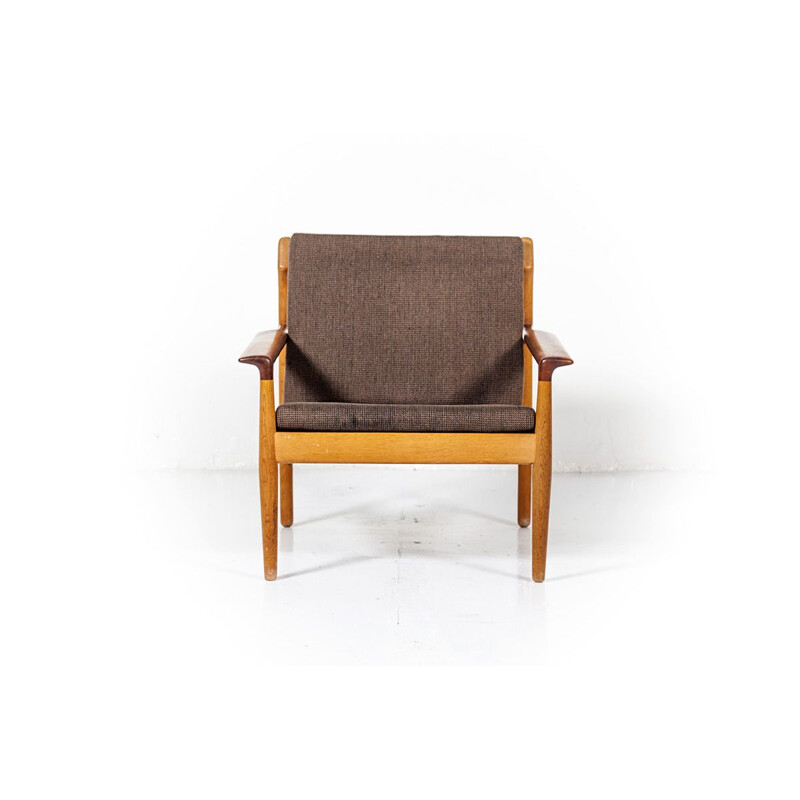 Vintage scandinavian armchair for Bovenkamp in oak and teak 1960