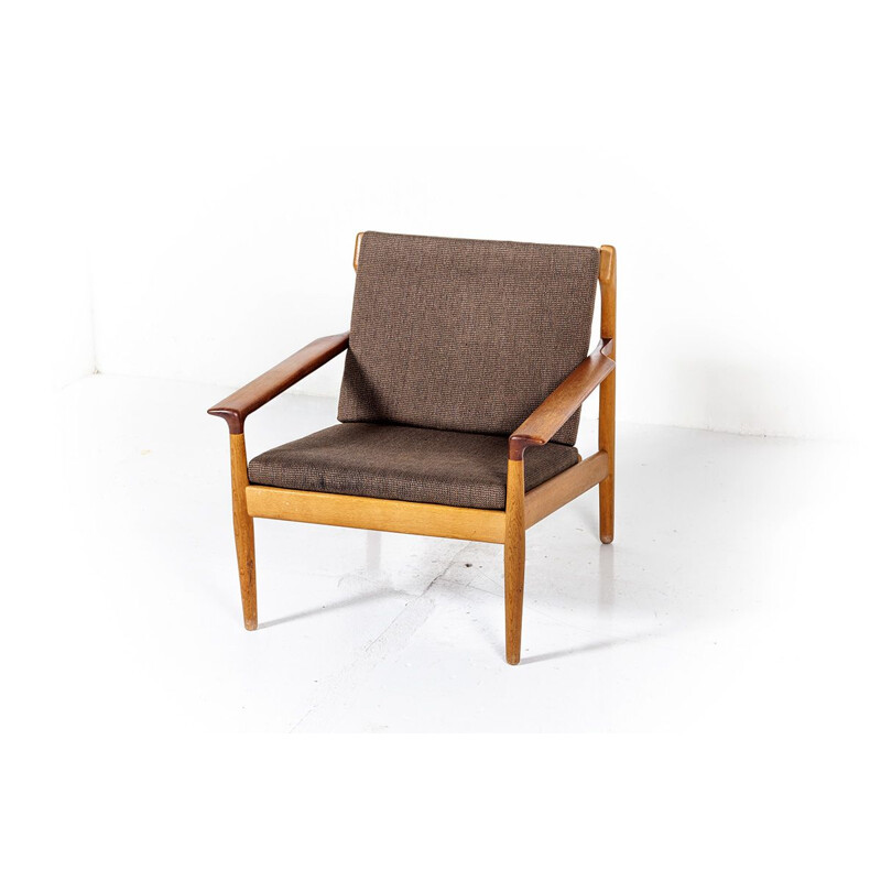 Vintage scandinavian armchair for Bovenkamp in oak and teak 1960