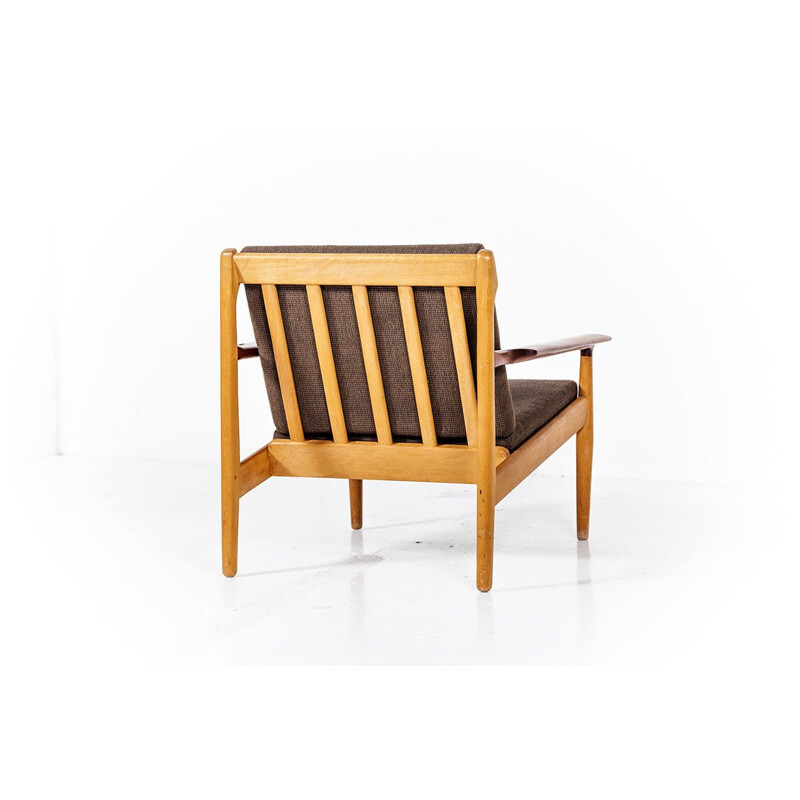 Vintage scandinavian armchair for Bovenkamp in oak and teak 1960