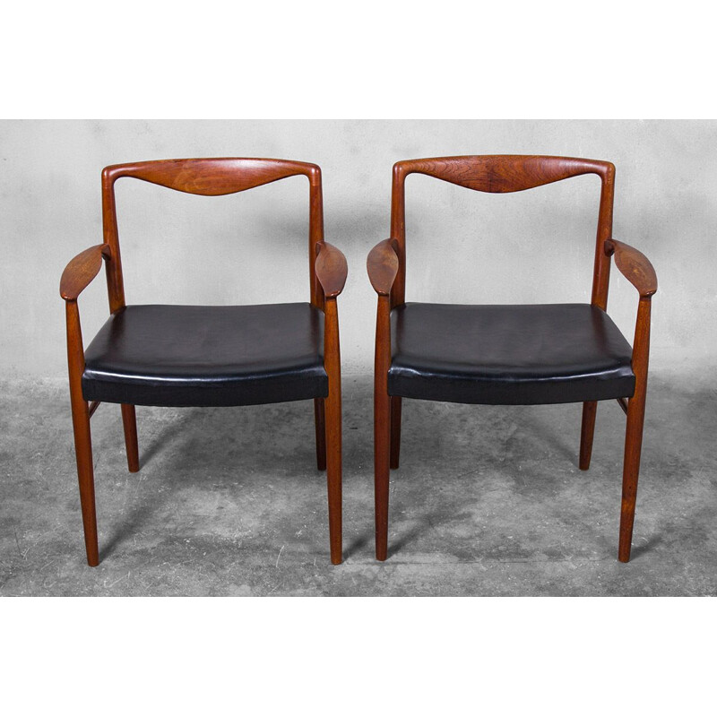 2 vintage Danish rosewood armchairs by Kai Lyngfeldt-larsen for Søren Willadsen,1960