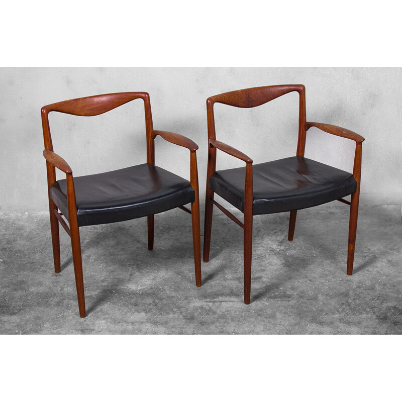 2 vintage Danish rosewood armchairs by Kai Lyngfeldt-larsen for Søren Willadsen,1960