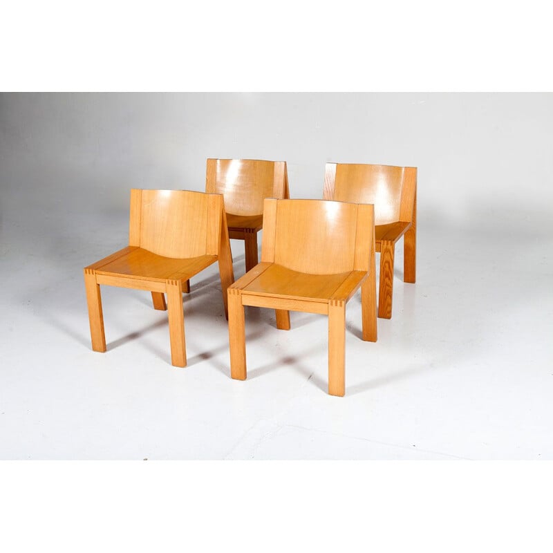4 chaises à repas vintage modèle SE15 par Boonzaijer & Mazairac pour Pastoe,1976