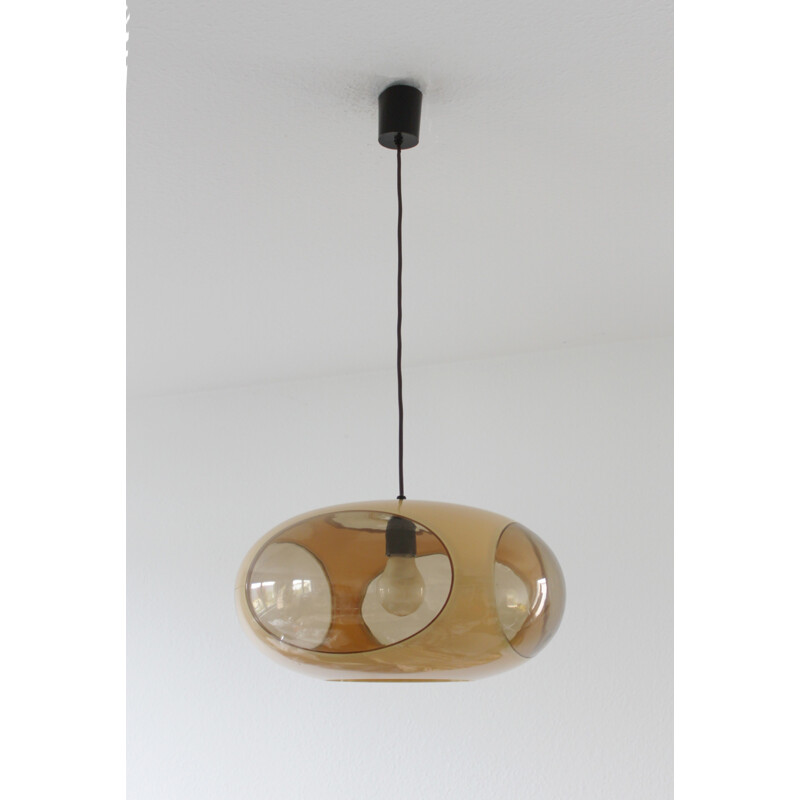 Vintage "Ufo" pendant light in brown by Luigi Colani,1970