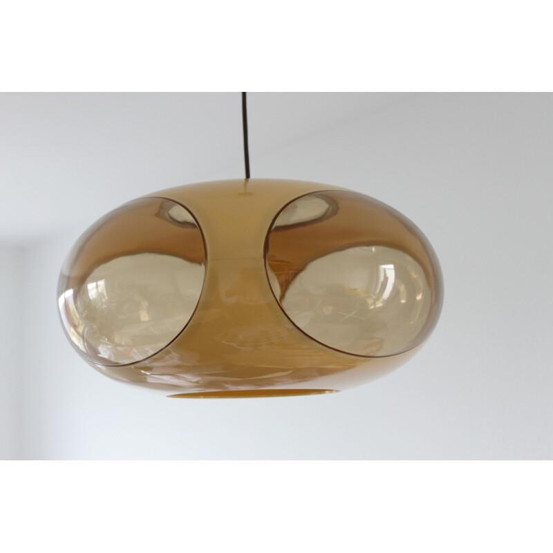 Vintage "Ufo" pendant light in brown by Luigi Colani,1970