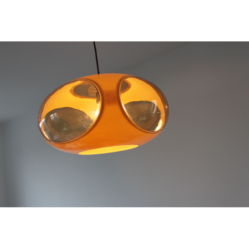 Vintage "Ufo" pendant light in brown by Luigi Colani,1970