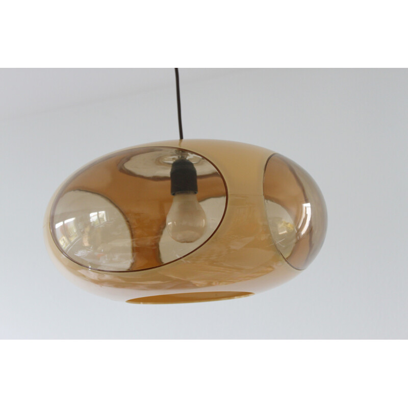 Vintage "Ufo" pendant light in brown by Luigi Colani,1970