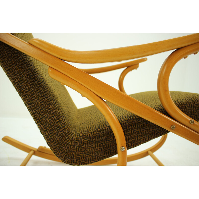 Vintage rocking chair,Czechoslovakia,1958