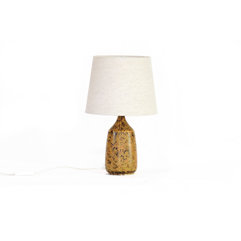 Vintage table lamp with sandstone base by Gunnar Borg, Sweden,1960