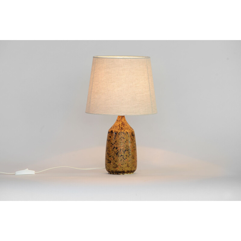 Vintage table lamp with sandstone base by Gunnar Borg, Sweden,1960