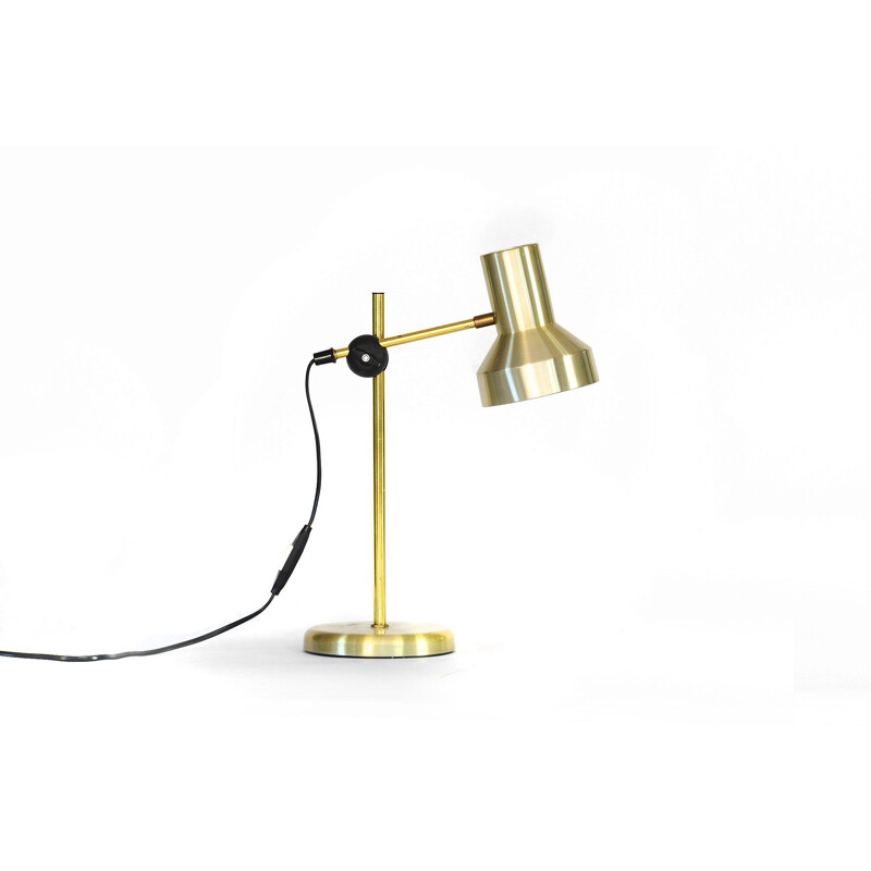 Vintage table lamp golden aluminium typ B148 from Belid AB. Sweden 1970s