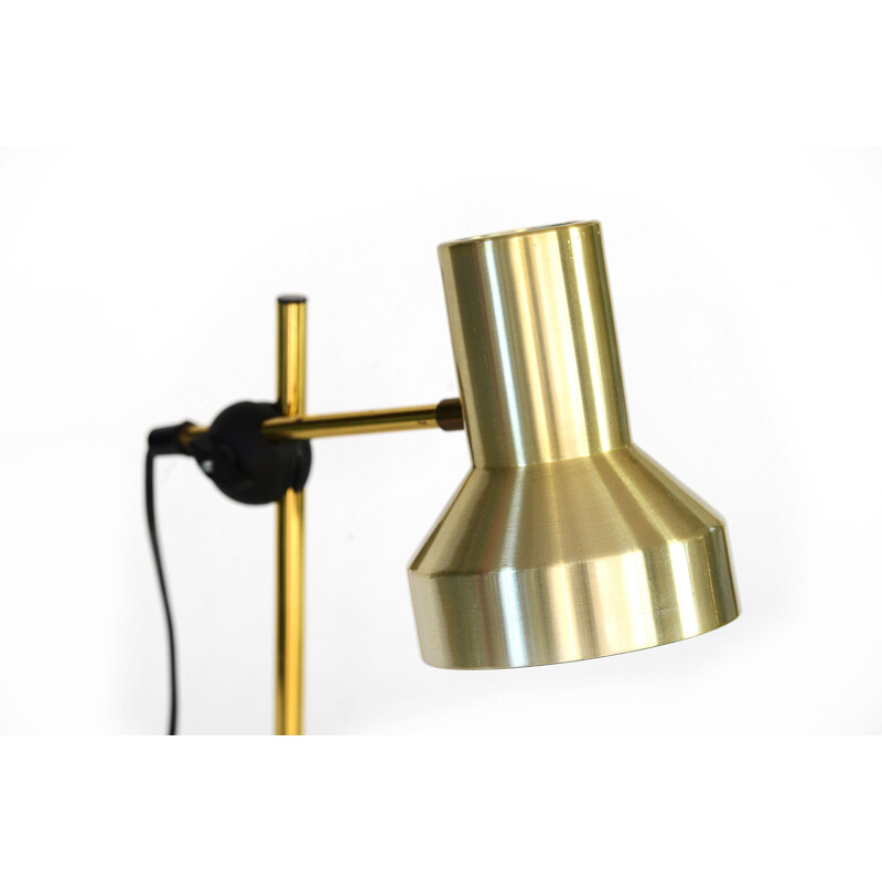Vintage table lamp golden aluminium typ B148 from Belid AB. Sweden 1970s