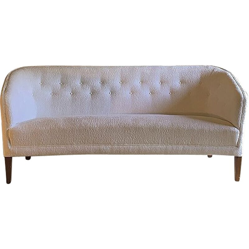 Vintage white sofa by Ludvig Pontoppidan