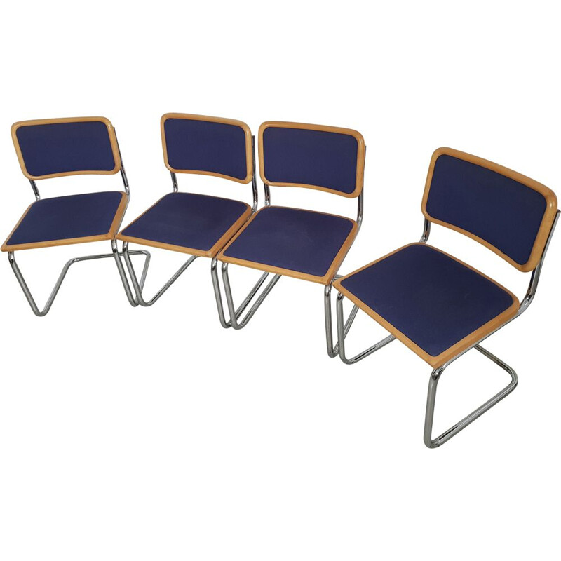 Suite de 4 chaises vintage par Marcel Breuer B32