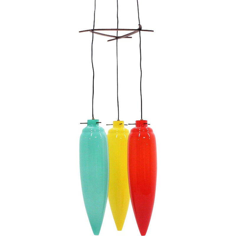 Italian multicolor pendant lamp from Vistosi