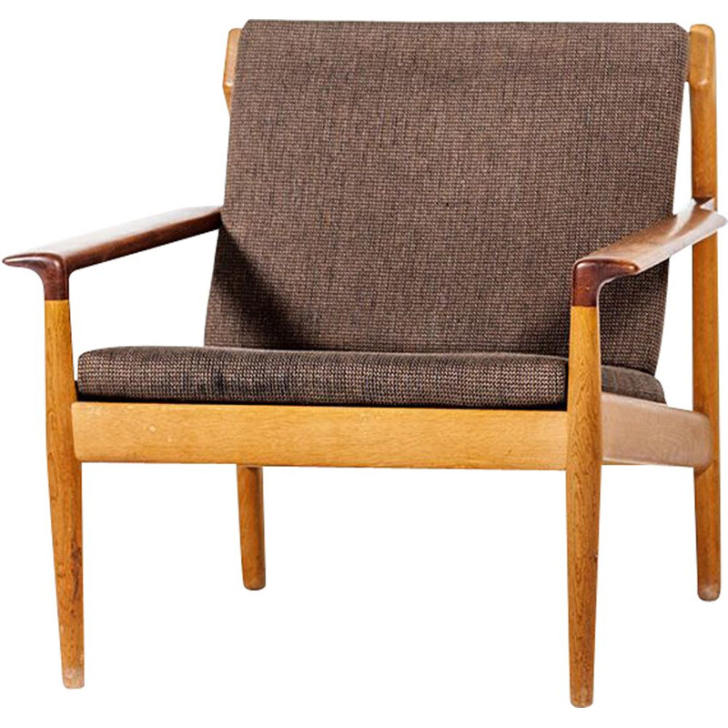 Vintage scandinavian armchair for Bovenkamp in oak and teak 1960