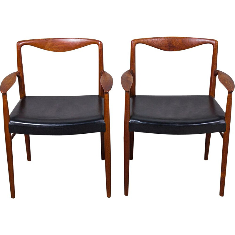 2 vintage Danish rosewood armchairs by Kai Lyngfeldt-larsen for Søren Willadsen,1960