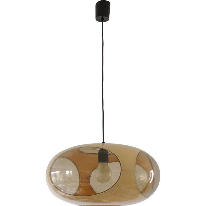 Vintage "Ufo" pendant light in brown by Luigi Colani,1970