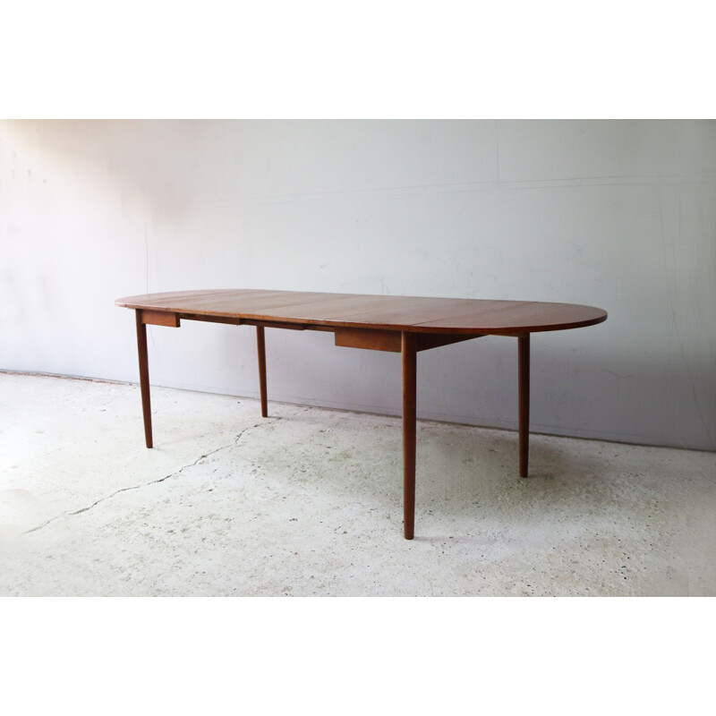 Vintage dining table extending by Sibast Danish 1960s