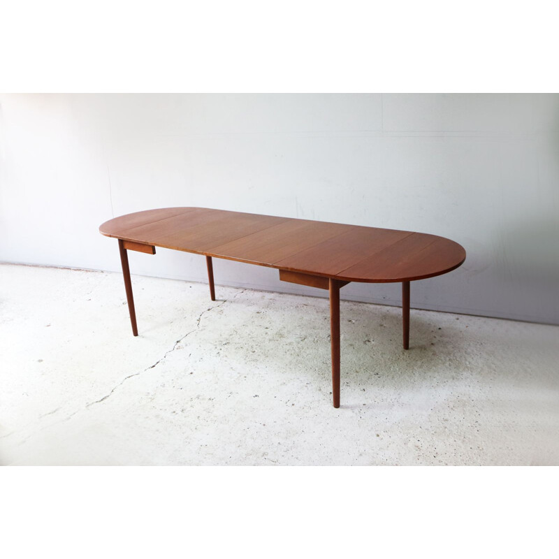 Vintage dining table extending by Sibast Danish 1960s
