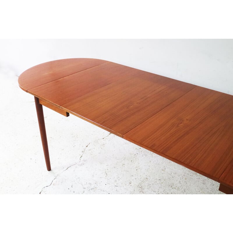 Table à repas vintage extensible par Sibast Danois années 1960