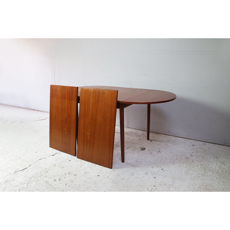 Vintage dining table extending by Sibast Danish 1960s