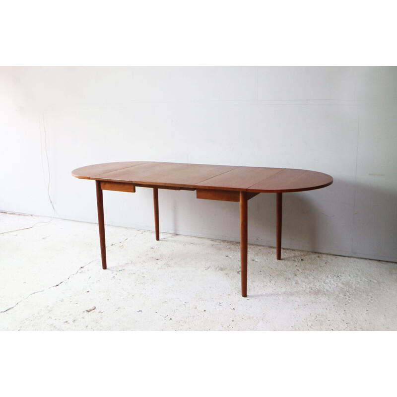 Vintage dining table extending by Sibast Danish 1960s