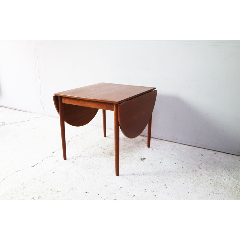 Vintage dining table extending by Sibast Danish 1960s